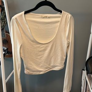 Long Sleeve Crème Blouse